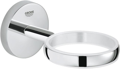Grohe 40585001 BauCosmopolitan holder f.glass/soap, Starlight Chrome...