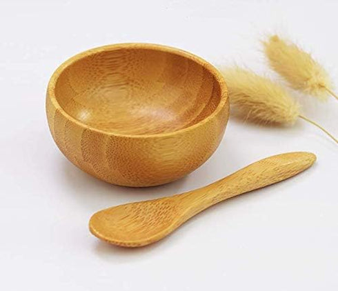 Eco Bamboo Mixing Bowl - Cute Small Facial Skin Care Mixing Bowl DIY Homemade Mini Cosmetic Tool Sets...