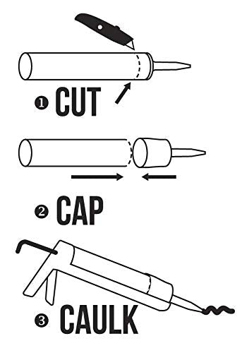 TubeANew Caulk Tube Saver - Repair and Reuse Dried or Clogged Tubes - 1 Pack, 5 Pieces with 50 Caulk Cap, Red Caulk Saving Cap...