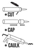 TubeANew Caulk Tube Saver - Repair and Reuse Dried or Clogged Tubes - 1 Pack, 5 Pieces with 50 Caulk Cap, Red Caulk Saving Cap...