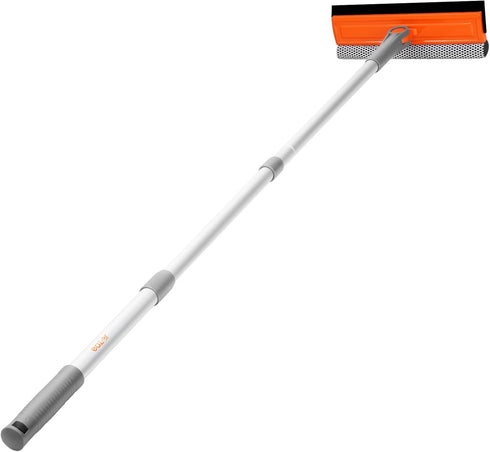 eazer 46'' Professional Window Cleaner Tool, 2-in-1 Rotatable Squeegee for Window Cleaning Kit, Window Washing Equipment Kit with Threaded Extensi...