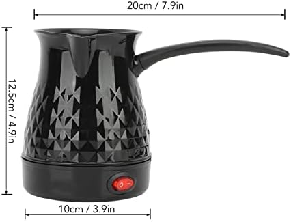 Electric Coffee Percolator, 10.6 oz 600ml Long Handle Stainless Steel Coffee Pot Prevent Overheating and Waterless, Even Heating Coffee Carafe for...