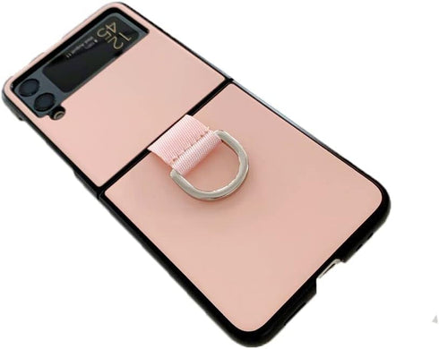 Lunivop Compatible with Samsung Galaxy Z Flip 3 5G Case Metal Ring Ultra Slim Cover Hard Plastic PU Leather Shockproof Phone Case Fashion (for Gal...