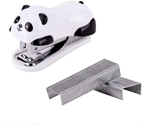 Cute Panda Mini Desktop Stapler and 1000 Pcs Staples,Portable Stapling Machine for School,Office,Best Gift for Children and Friends...
