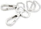 CRAFTMEMORE 10 Sets Silver Snap Hooks Lobster Clasp Swivel Push Gate Fashion Clips with D Rings Craft FSD1 (1 Inch)...