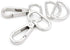 CRAFTMEMORE 10 Sets Silver Snap Hooks Lobster Clasp Swivel Push Gate Fashion Clips with D Rings Craft FSD1 (1 Inch)...