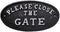Cast Iron Please Close The Gate Sign Plaque Garden Decor...