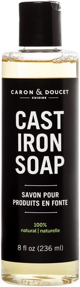 Caron & Doucet - Cast Iron Cleaning Soap | 100% Plant-Based Soap | Best for Cleaning, Restoring, Removing Rust and Care Before Seasoning | For Ski...
