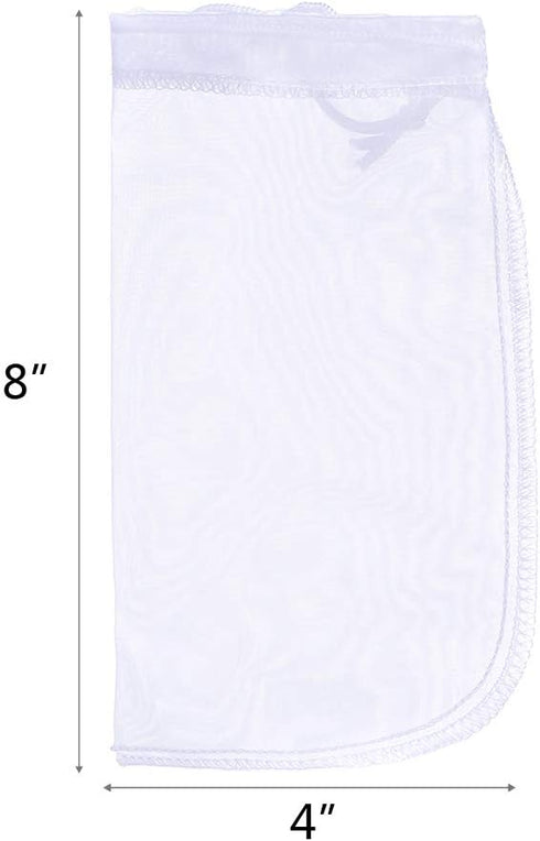 ALEGI 180 Micron Aquarium Filter Media Fine Mesh Bag, 8" by 4" Small Resin Filters Media Bags for Fish Tank (8"*4"(4Pcs))...
