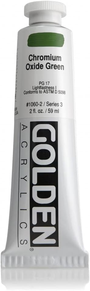 Golden Heavy Body Acrylic Paint, 2-Ounce, Chromium Oxide Green...