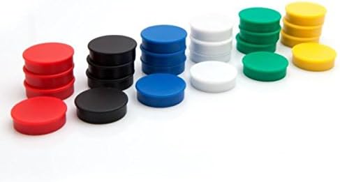 Bullseye Office 24 Round Green Fridge Magnets, Button Shaped, Small Colorful Magnetic Discs for Kitchen, Cabinet or Classroom, Perfect Whiteboard ...