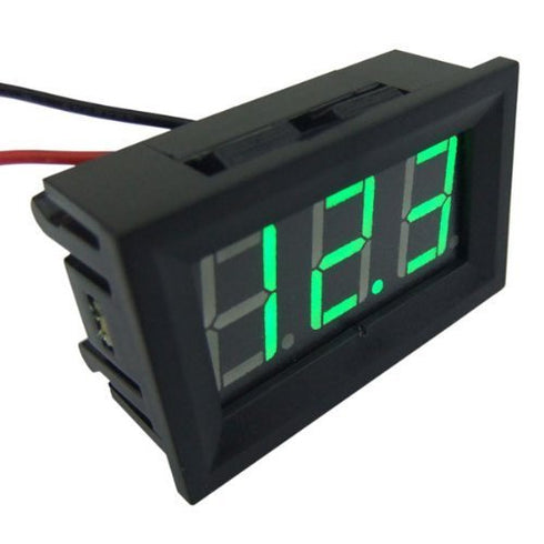 SMAKN 2 Wire Green Dc 4.0-30v LED Panel Digital Display Voltage Meter Voltmeter...
