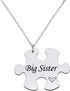 Big Sister Little Brother Necklace for 2 - Brother Sister Matching Gifts Necklaces for Sisters Brothers Christmas Birthday Gift from Brother Siste...