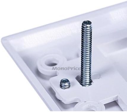 Moonrise Monoprice 103326 Banana Binding Post Two-Piece Inset Coupler Wall Plate for 4 Speakers, White...