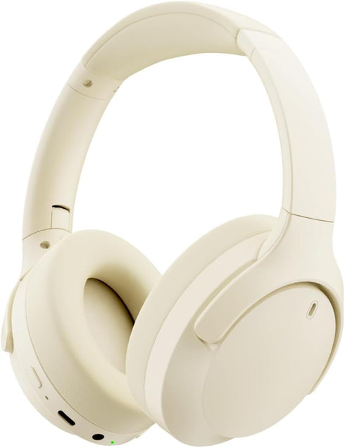 Bluetooth Over Ear Headphones, Foldable and Rotatable Wireless Wired ANC Headphones with Microphone for Cell Phone, Computer, Laptop, 150 Hours Pl...