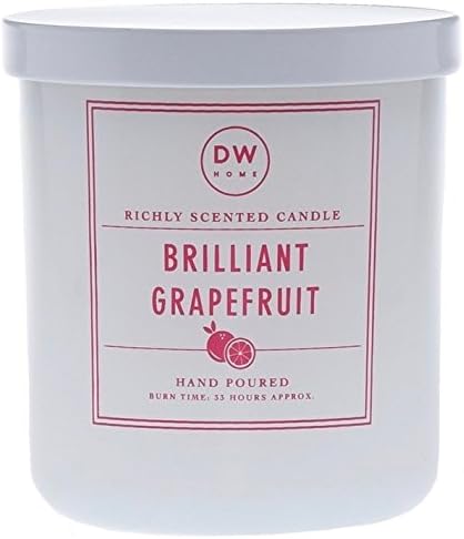 DW Home Brilliant Grapefruit Scented Soy Wax Blend Candle...