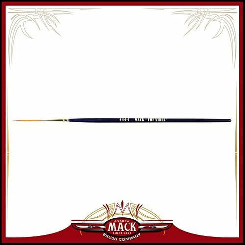 Andrew Mack The Virus Scrolling Script Pinstriping Brush Size 1 Series 444 with Specially Blended Golden Taklon, 1" Length Out...