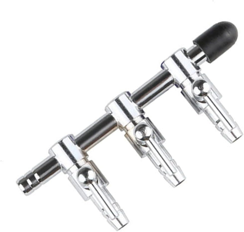 Aquarium Fish Tank Air Flow Control Lever Pump 3 Way Inline Manifold Air Flow Pump Tubing Splitter Lever Control Valve 4-Pack...