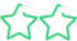 4 Pairs Candy Color Circle Round Hoop Earrings for Women Big Retro Star Heart Neon Earrings Stud Dangle Bright Fluorescence Exaggerated Statement ...