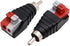 Hakiang 2-Pack Speaker Phono RCA Male to 2 Screw Terminal Female Strip Audio Video Spring Press Type Balum Connector Adapter (RCA M/AV F)...