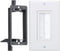 Brush Wall Plate Deco Bristle Insert with Single Gang Mounting Bracket for Low Voltage Cable Pass Through HDTV HDMI Home Theater Networking Wires ...