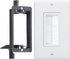 Brush Wall Plate Deco Bristle Insert with Single Gang Mounting Bracket for Low Voltage Cable Pass Through HDTV HDMI Home Theater Networking Wires ...