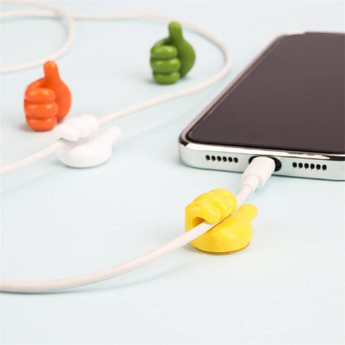 Cable Clips Organizer, Self-Adhesive Silicone Thumb Wall Hook Hangers Cable Clip Key Earphone Toothbrush Cable Organizer Holder Desktop Cord Wire ...