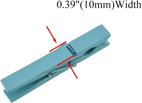 HAHIYO Colorful Wooden Clothes Pins Clothespins Wide Do NOT Fall Apart 2.87 inches Length 16 Pack Sturdy Strong Springs No Rust No Discoloration f...