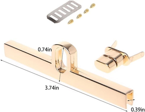 6 Sets Turn Lock Clasp Purse Closure Twist Locks Fasteners Metal Hardware Clip Clasp Buckles with Washers for DIY Handbag Shoulder Handle Bags Cra...