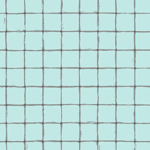 Art Gallery Fabrics Art Gallery Grid Static Fabric, Aqua and Grey...