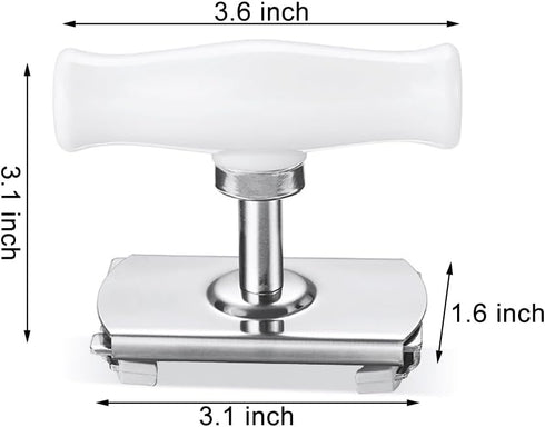 Upgraded Jar Opener Stainless Steel Adjustable Tool for 1-4 inches Bottle Can Lids, Easy Jar Opener with Non-Slip Rubber Pad Fit Seniors, Arthriti...