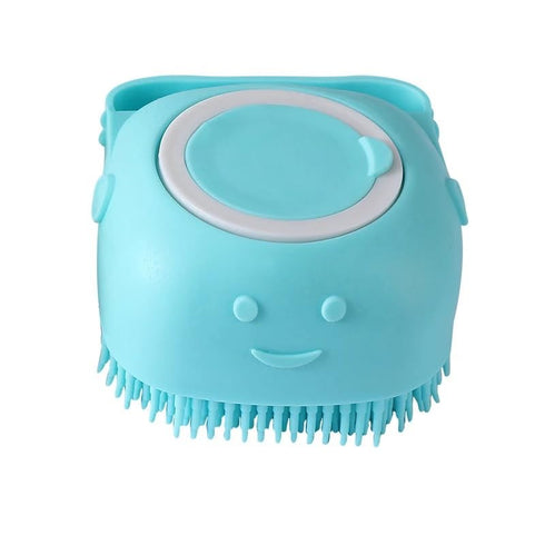 Pet Bath Brush and Towel for Dogs and Cats - Soft and Durable Bristles for Gentle Grooming (blue)...