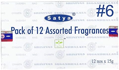 Satya Bangalore (BNG) Set of 12 Nag Champa, Red Champa, Black Champa, Champa, Super Hit, Darshan, Neem Forest, Arabian Musk, Jasmine, Gold, French...
