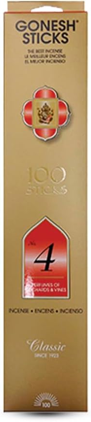 Gonesh - Classic Collection - Non-Toxic 10” Slow Burn Fruit & Floral Aromatic Sticks - No. 4-100 Pack...