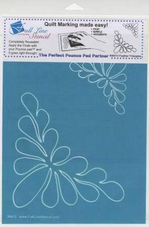 Pounce Pad Stencil for Quilting - #30413 Two Feather Triangle Corners...
