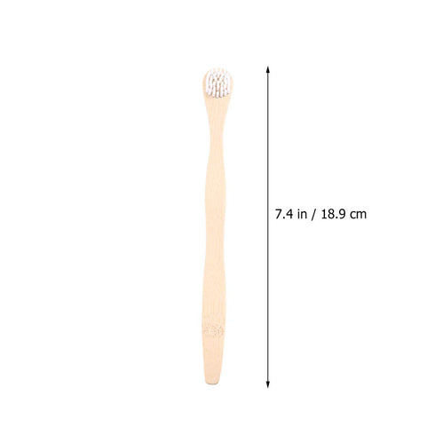 Small Toothbrush Dental 4pcs Bamboo Brush Oral Bad Breath Brush Deep Cleaning Tool for Men Women Adults Oral Stainless Steel...