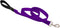 Dog Leash by Lupine in 1" wide Purple 6-foot long with Padded Handle...