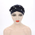 Women Pearl Beaded Braid Hijab Turban Hat Twisted Cancer Headscarf Chemo Beanies Bandana Headwrap Cap...