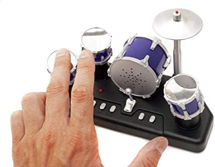 PowerTRC Finger Drum Set, Mini Electric Small Desktop Fun Novelty Accessories Instrument Game Party Favor with Lights & Sounds for Kids Adults...