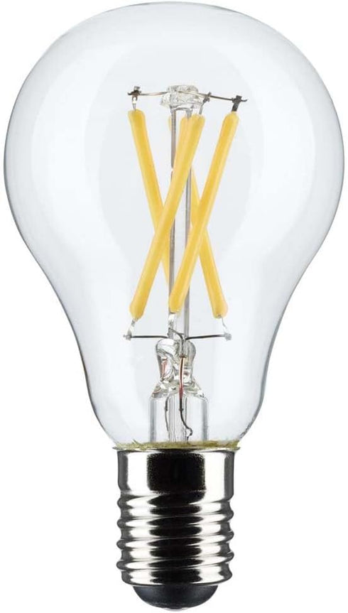 Satco S21872 5.5 Watt A15 LED Bulb, Clear, Intermediate Base, 2700K, 450 Lumens, 2-Pack...