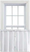 Ellis Curtain Stacey Sheer 56-by-30 Inch Tailored Tier Pair Curtains, White, 56x30...
