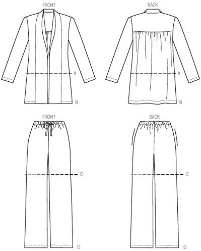 Vogue Patterns V9011 Misses' Jacket, Shorts and Pants Sewing Template, Size ZZ (LRG-XLG-XXL)...