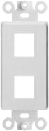 Cmple - 2 Port Decorator Wall Plate Insert, 1-Gang Keystone Wall Plate, Standard Keystone Jack Single Gang Wall Plate - White...