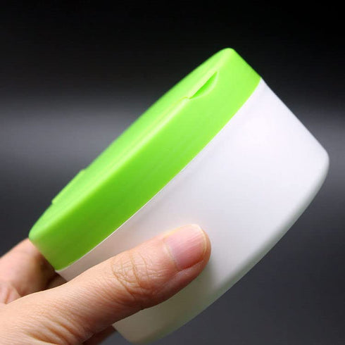 Green Plastic Empty Portable Baby Skin Care After-Bath Powder Puff Talcum Powder Case Container Dispensor Make-up Loose Powder Box Holder Bottle C...