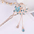 Retro Chinese hairpin The Chinese ancient headdress hairpin hairpin is simple. The flower hairpin is designed for female girls' long hair with bea...