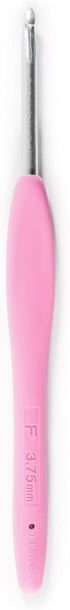 Clover 1044/F Pink Amour Crochet Hook, Size F, 3.75mm...