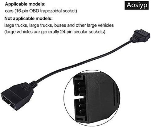 OBD2 to OBD1 GM Adapter,OBD1 12 Pins to OBD2 16 Pins Diagnostic Tool Connector Adapter Cable Replacement for GM...