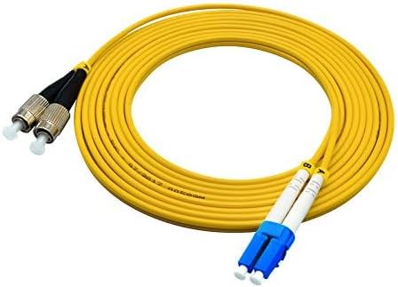 1Meter 3ft LC to FC Duplex 9/125 Single-Mode Fiber Optic Cable Jumper Optical Patch Cord LC-FC...