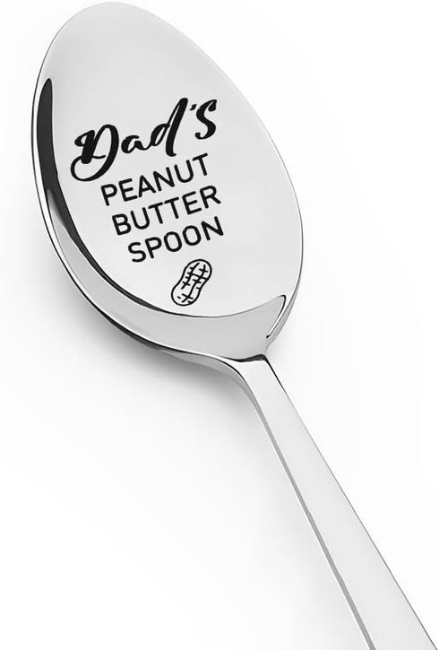 Father Dad Gifts from Daughter Son Dad Peanut Butter Spoon Gift for Dad Father's Day Christmas Gifts for Dad Engraved Peanut Butter Spoons for Men...