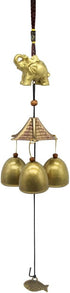 Hooshing Elephant Wind Chimes Metal Bronze Bells Feng Shui Wind Chimes for Lucky Outdoor Garden Patio Hanging Decor Gift...